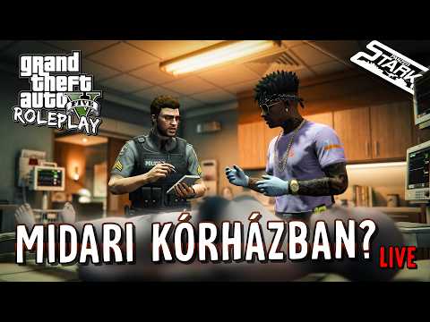 Előléptetés & Új Szolgálati Autó.. Midari Kórházba Került? - GTA 5 RolePlay #126  - Stark Galaxy2.0