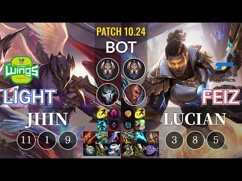 JAG Light Jhin vs DYN Feiz Lucian Bot - KR Patch 10.24