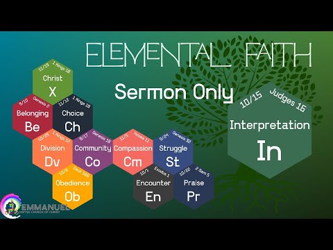 Elements of Interpretation -- Sermon Only