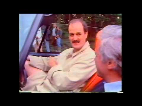 John Cleese "Clockwise" on location report. Film 86