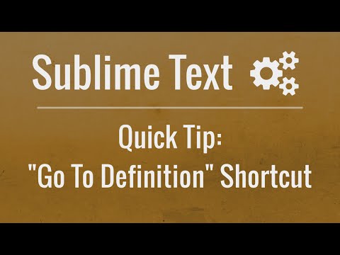 Sublime Text Quick Tip Go To Definition Click Shortcut
