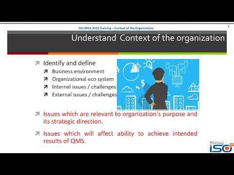 Context of the organization video training presentation internal external issues interested parties