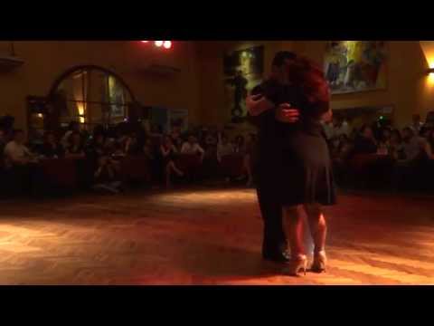  Graciela Gonzalez  and  Leonardo Sardella  are  dancing  to  a  milonga