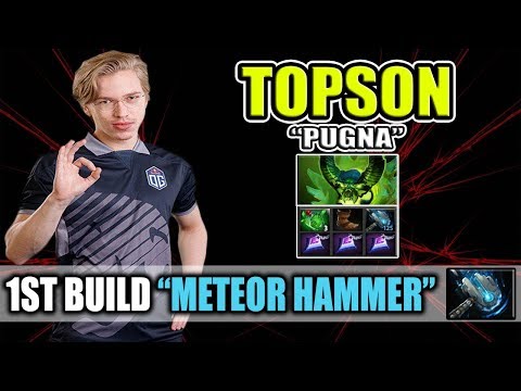 TOPSON PRACTICING HIS BEST & FAVORITE HERO "PUGNA" - 1ST BUILD METEOR HAMMER - 2000 IQ - DOTA 2