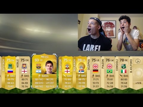 OMFG MESSI IN A PACK!! - FIFA 15 MY BEST PACK OPENING EVER ON PS4