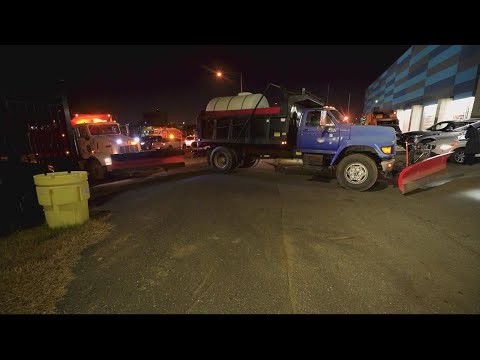 Salt trucks prepare for rain, sleet and freezing rain in Virginia