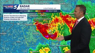 UPDATE: Storms near Norman weakening as threat continues across central Oklahoma