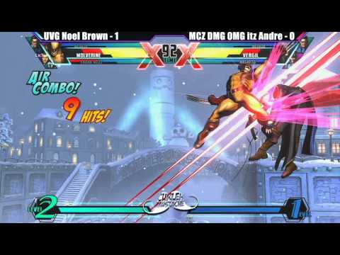 UMVC3 UVG Noel Brown vs MCZ DMG OMG itz Andre - Curleh Mustache 2 Tournament