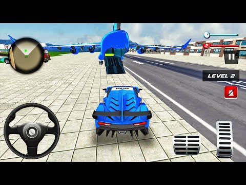 US Police Robot Car Transporter - Police Helicopter Transport Game - Android Gameplay