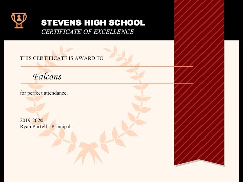 2019-2020 Stevens HS Falcon Awards