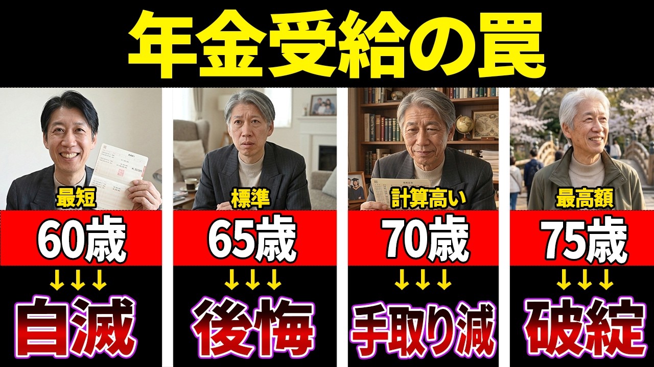 【2026年改正】知らないと〇〇万円損！"本当に得する"年金受給年齢を完全解説【繰上げ・繰下げ徹底比較】