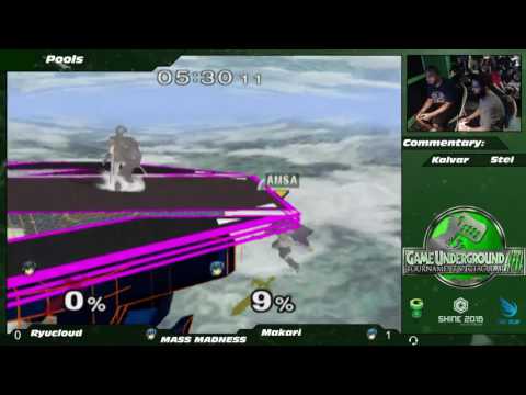 Mass Madness 10 SSBM - RyuCloud (Black Marth) vs. Makari (Blue Marth) - Melee Pools