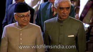 Swearing-in of ministers Jaswant Singh, Pramod Mahajan and Jagmohan