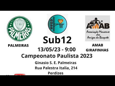 FPB - 13/05/23 - Sub12 - Campeonato Paulista 2023 - Palmeiras 111 x 30 AMAB Girafinhas