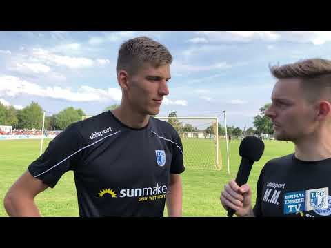 Kurzinterview Brian Koglin Testspiel FC Grün-Weiß Piesteritz gegen 1. FC Magdeburg