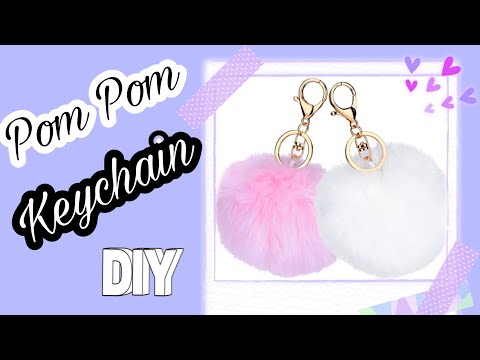 DIY PLUSH POM POM KEY CHAIN IDEA | KEYCHAIN MAKING | HOW TO MAKE KEYCHAIN AT HOME WITH WOOL | CRAFTS