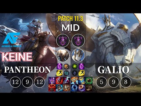 AF Keine Pantheon vs Galio Mid - KR Patch 11.3