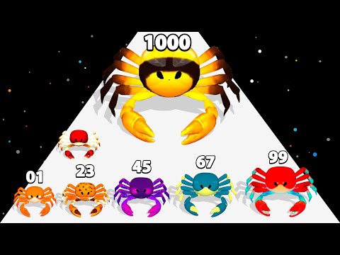 CRAB INVASION 3D - Level Up Crab (Merge & Conquer) Satisfying Mobile Games