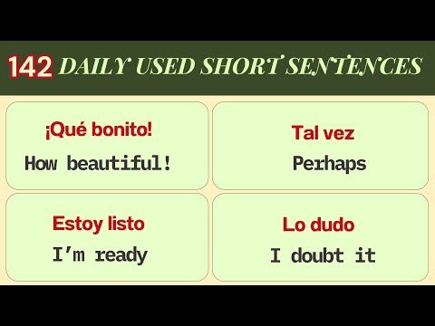 Daily Used Phrases| 142 Spanish Short Sentences For Daily Use |