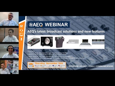 AEQ Webinar - New Broadcast Solutions 2021