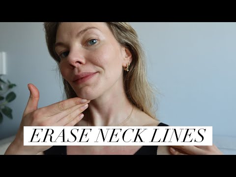 Glättet Halsfalten und -linien