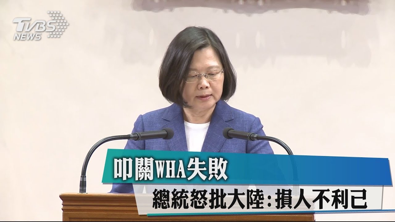 叩關WHA失敗 總統怒批大陸:損人不利己