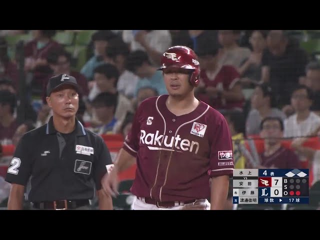 【4回表】打者一巡の猛攻!! イーグルス・浅村栄斗のタイムリーヒットでリードを7点に広げる!! 2024年9月12日 埼玉西武ライオンズ 対 東北楽天ゴールデンイーグルス