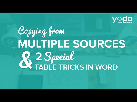 How to Copy From Multiple Sources in Word | 2 Special Table Tricks