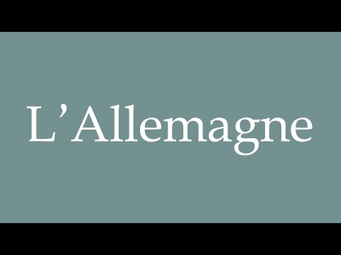 How to pronounce ''L'Allemagne'' in French