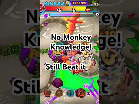 BEATING DREADBLOON WITH NO MONKEY KNOWLEDGE?! 🤯 #BTD6 #Dreadbloon #Streambed #BTD6Boss #BloonsTD6