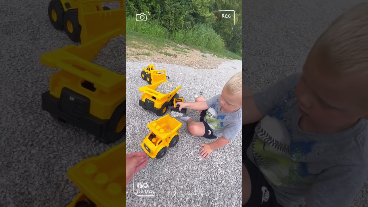 CAT Skid Steer. Learning parts of construction equipment and loading gravel!