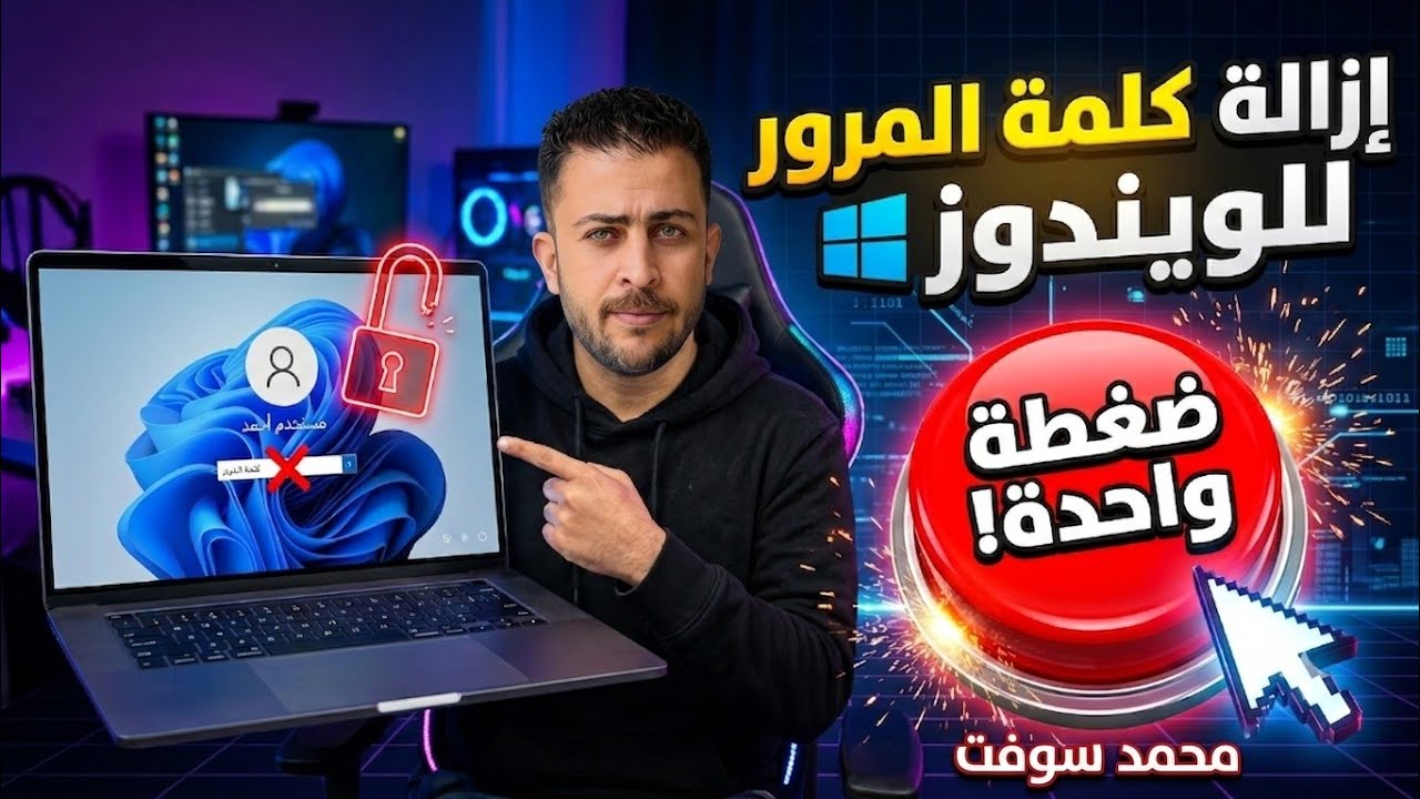 إزالة كلمة المرور للويندوز بضغطة واحدة