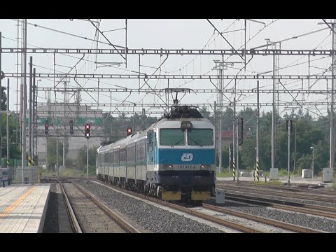 ČD 151.012 / 151.008 - Průjezd vlaku EC 155 Jan Perner - Úvaly, 24.7.2016
