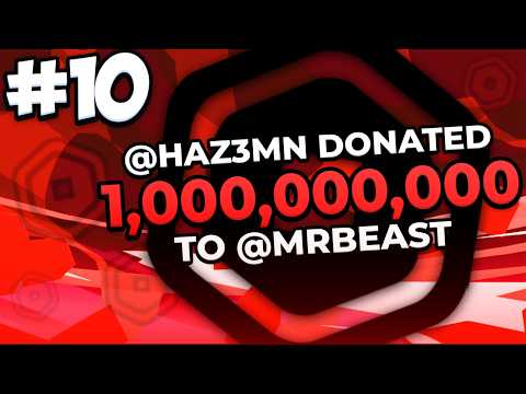 10 BIGGEST DONATIONS In Roblox History 4.0