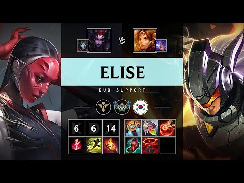 Elise Support vs Leona - KR Challenger Patch 25.17
