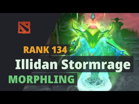 Illidan Stormrage (Rank 134) plays Morphling Dota 2 Full Game