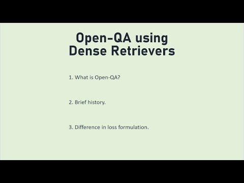 Open-domain QA using Dense Retrievers