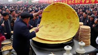 兰州第一家酒泉大干饼，当天做不能当天吃，直径60CM张张薄如纸【探味小幺】