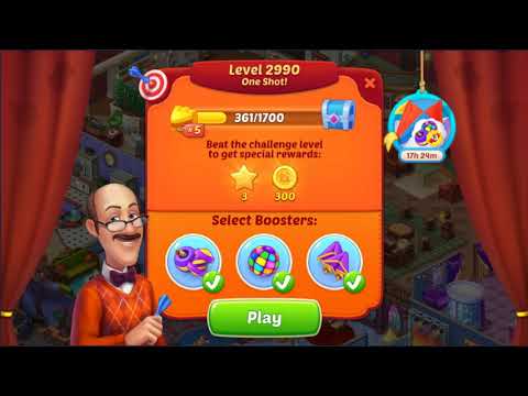 Challenge Levels 2990 - 2991 | HomeScapes Gameplay Walkthrough