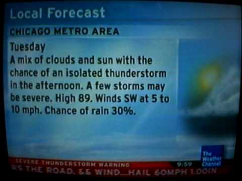 O'Hare Airport IntelliStar - Severe Thunderstorm Warning - 6/21/10 9:57PM CDT