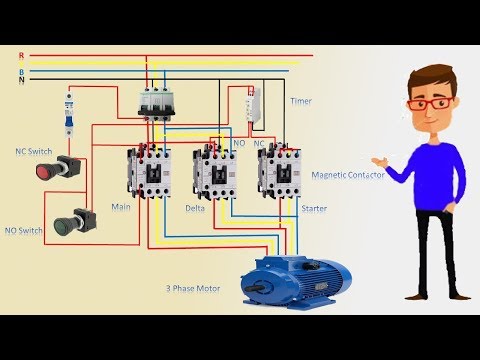 3 Phase Star Delta Motor Wiring Diagram | 3 phase motor | Earthbondhon