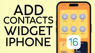 How to Add Contact Widget to iPhone Home Screen iOS 16.2 (2023)