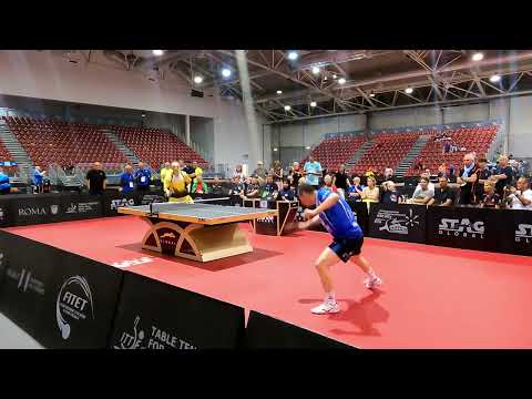 ITTF World Masters TT Championship MS50 QF - 13.07.2024 - Maxim Shmyrev-Qing Wang (long pimples red)