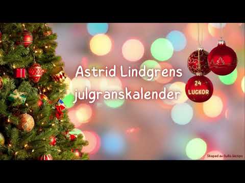 Astrid Lindgrens två olika pappers julgranskalendrar med länk till digital kalender 🎄