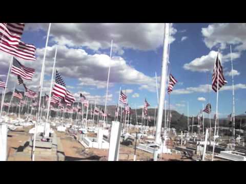 Flags on San Carlos Veteran's Cemetary