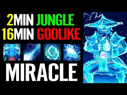 EPIC!! Miracle- Storm Jungle Farming - 21 KILL GODLIKE NO MERCY - Dota 2