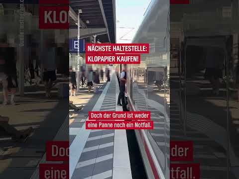 Video Thumbnail: 🚆🧻 Warum hält ein Zug wegen Klopapier? #shorts #hamburg #deutschebahn #zug