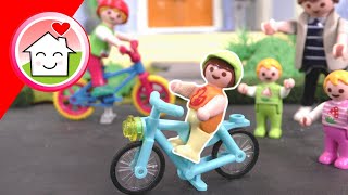 Playmobil Familie Hauser - Anna lernt Radfahren - Geschichte mit Anna und Lena