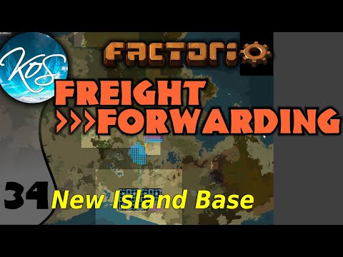 Factorio Freight Forwarding Mod 34 - MOVING TO A NEW ISLAND - Let's Play