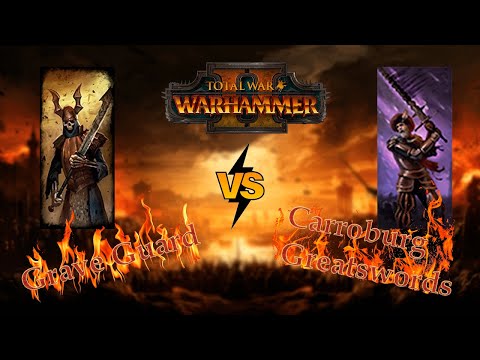 Grave Guard(Great Weapons) vs Carroburg Greatswords: GREATEST DUELIST TW Warhammer 2